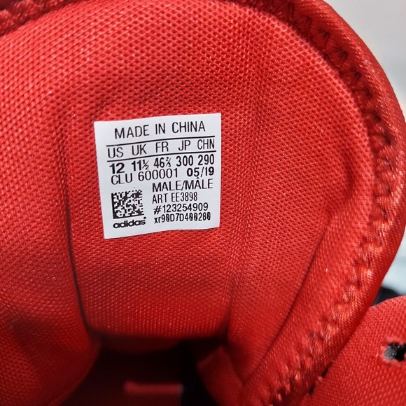 adidas Pro Bounce 2019 High Top Power Red Basketball Shoes Men Size 12 EE3898 - Picture 9 of 9